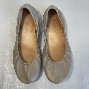 Tieks by Gavrieli Ballet Flats Taupe Italian Leather Comfort Shoes Women’s 10